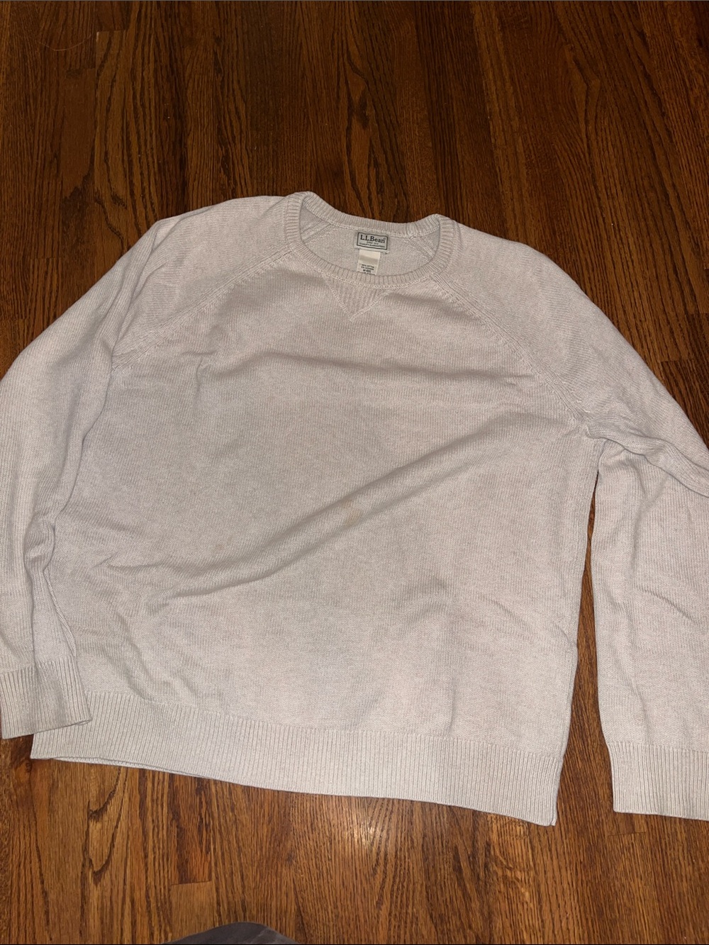 L.L. Bean Cotton-Cashmere Sweater Medium Oatmeal
